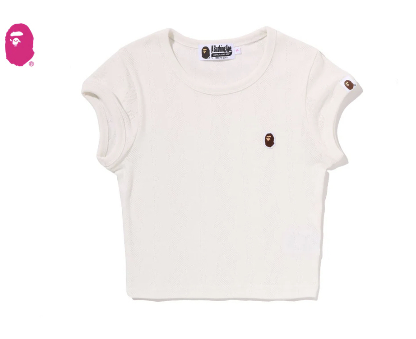 【BAPE女生】0704發售STA PATTERN JACQUARD APE HEAD ONE POINT CROPPED TEE