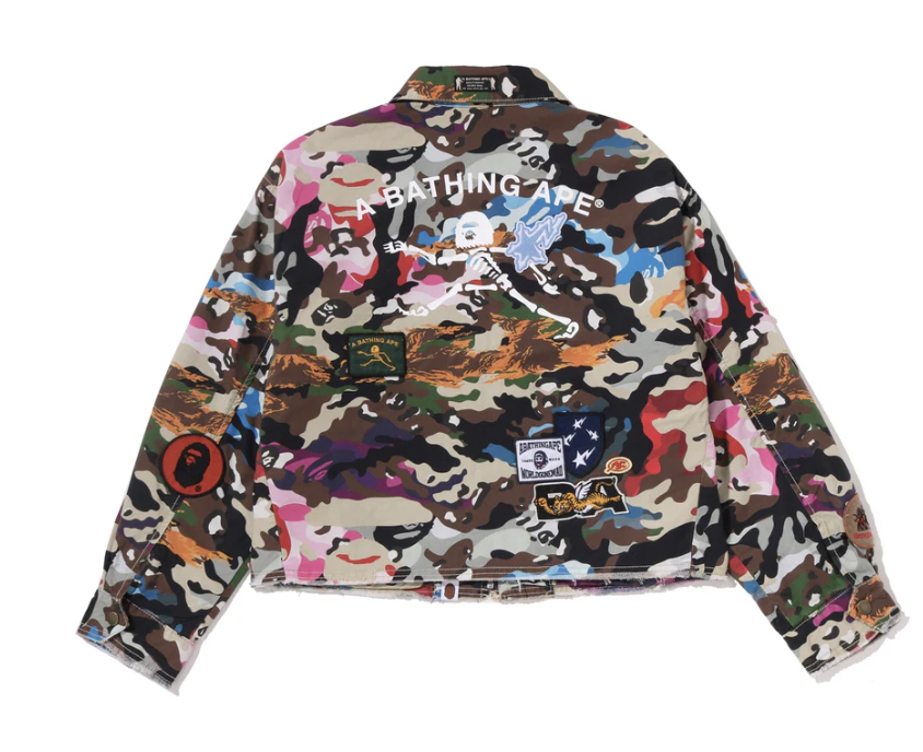 【BAPE女生】0704發售HYBRID CAMO MUTI LOGO BOXY CROPPED JACKET