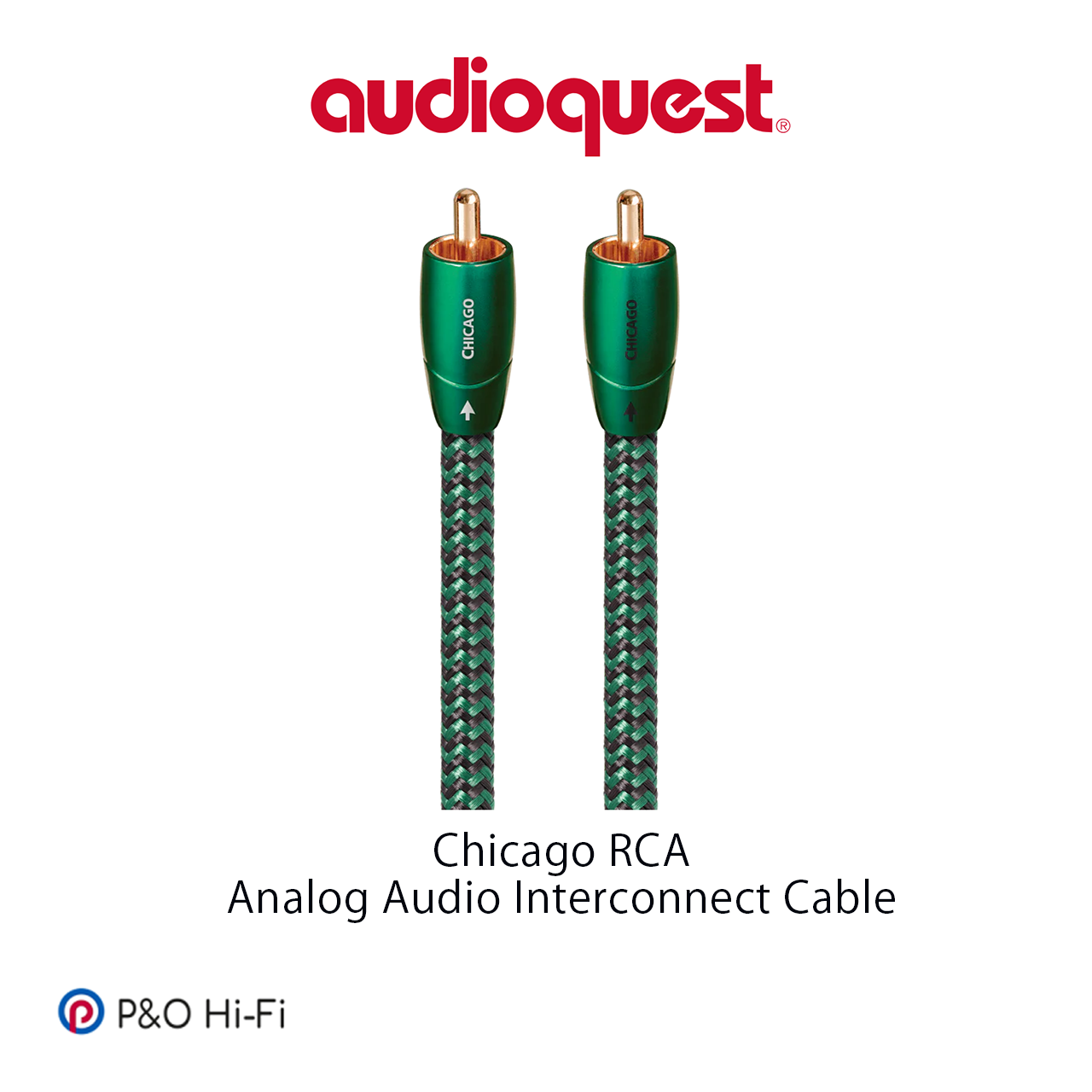 AudioQuest Chicago (芝加哥) RCA > RCA River Series (河流系列) 模擬訊號線 (一對)