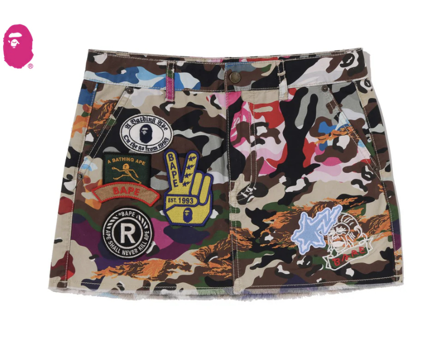 【BAPE女生】0704發售HYBRID CAMO MULTI LOGO SKIRT