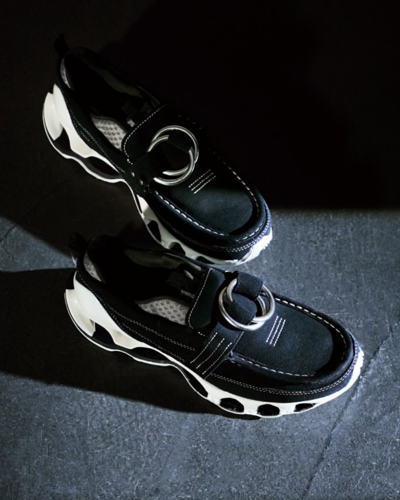 MIZUNO X SETSUMASA KOBAYASHI WAVE PROPHECY RING MOC 小林節正 樂福鞋 解構簍空 波浪 黑色 男女鞋 D1GD261902 / 現+預