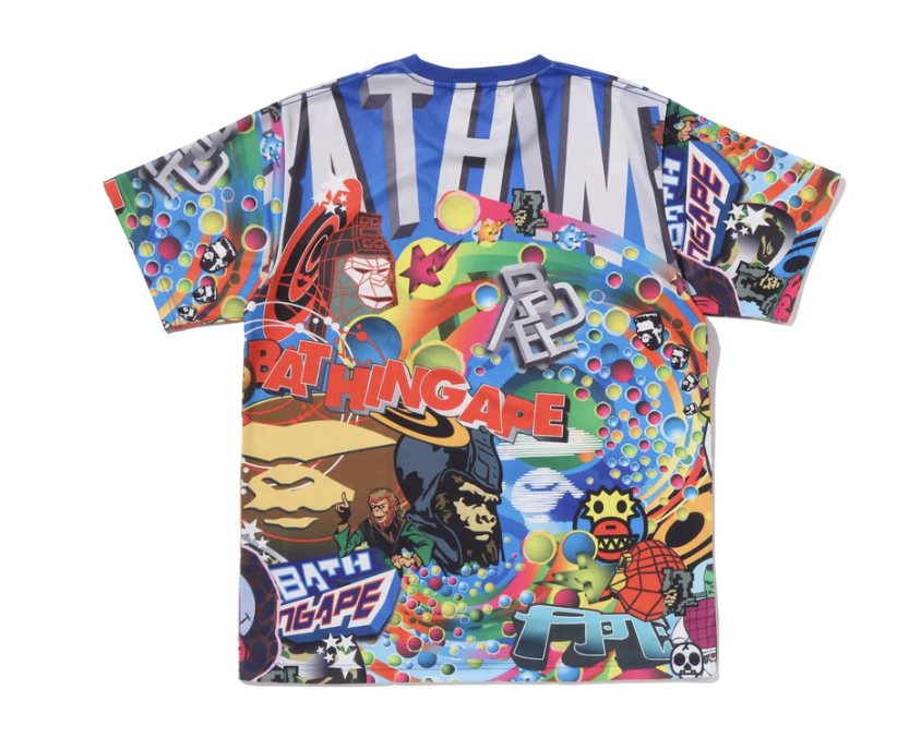 【BAPE男生】0704發售速乾聚脂BAPE OVERALL PRINT TEE