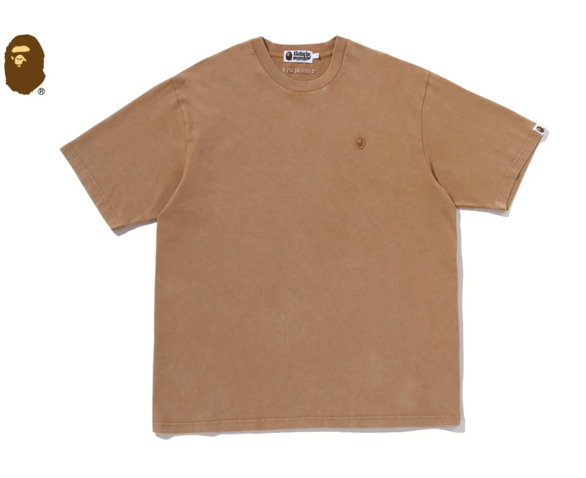 【BAPE男生】0704發售寬版 GARMENT DYED ONE POINT RELAXED FIT TEE
