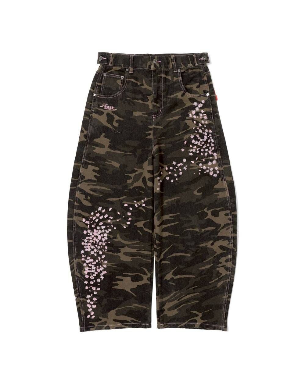 【9090】0704發售新品 Sakura Embroidered Slub Denim Buggy Pants