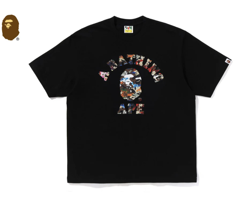 【BAPE男生】0704發售寬版 HYBRID CAMO COLLEGE RELAXED FIT TEE