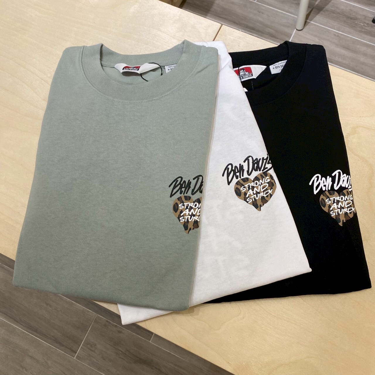 Ben davis 豹紋愛心字短Tee C-26580038