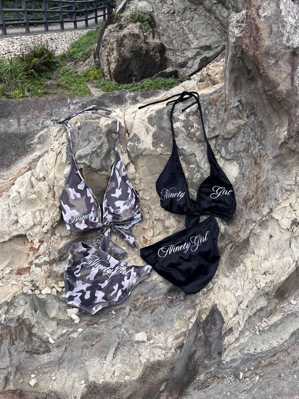 【9090 girl】0704發售新品 Ninety Girl Script Bikini