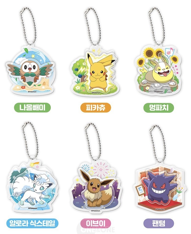 【OWN】Pokémon 寶可夢 韓國限定 最新 吊飾 360度 旋轉 壓克力 盲盒 10款