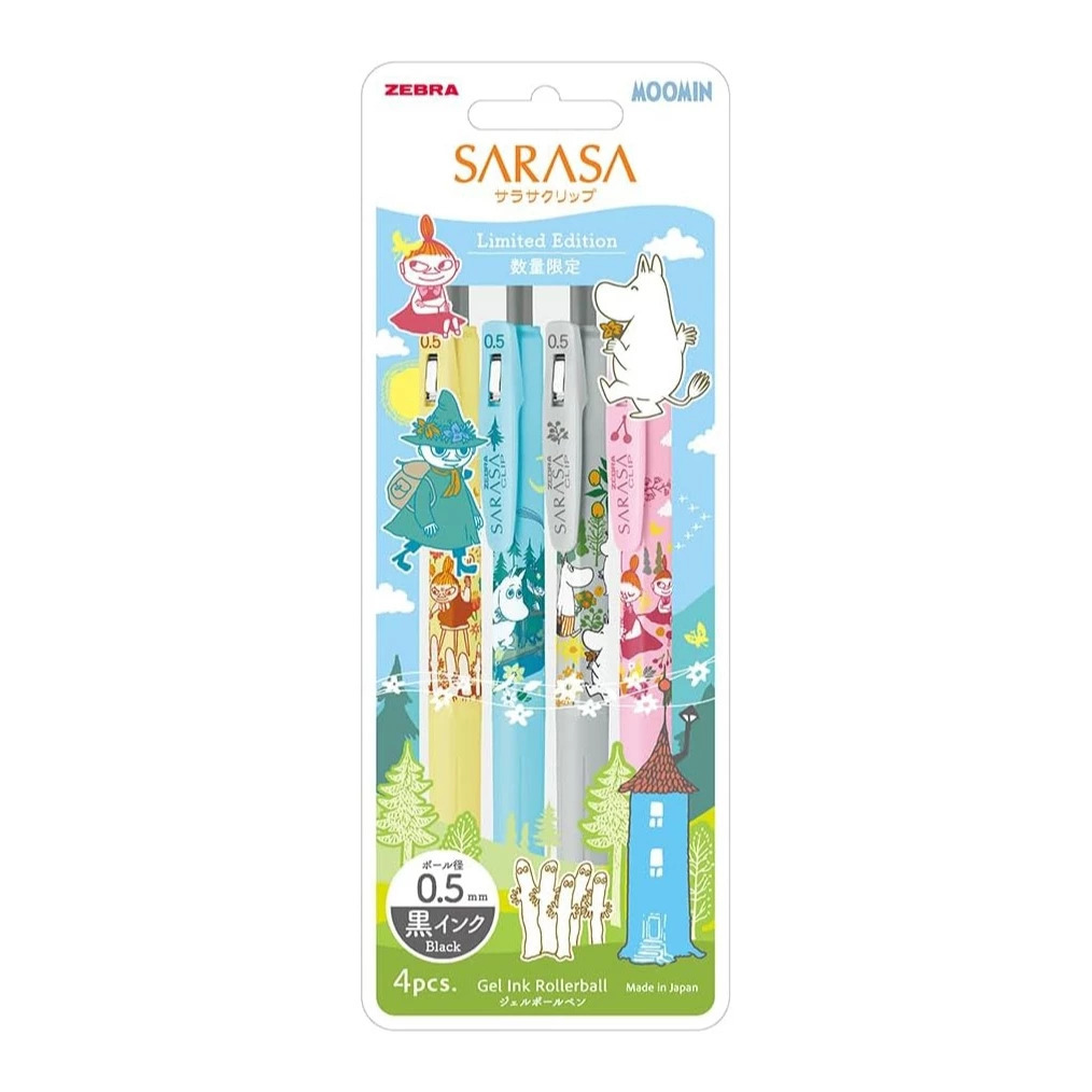 第二彈 限量 MOOMIN 嚕嚕米 x SARASA 0.5mm 黑色 原子筆 套組賣場｜Zebra 日本