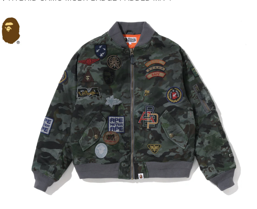 【BAPE男生】0704發售HYBRID CAMO MULTI BADGE JACKET