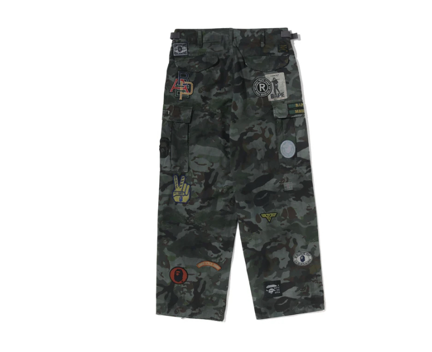 【BAPE男生】0704發售HYBRID CAMO MULTI BADGE CARGO PANTS