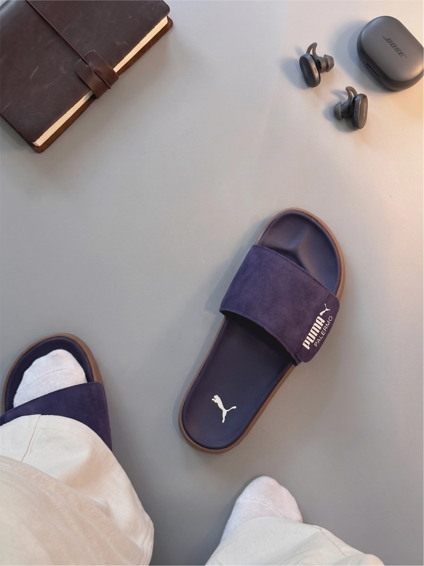 代購-PUMA Leadcat 2.0 紫棕 一字拖鞋 男女同款
