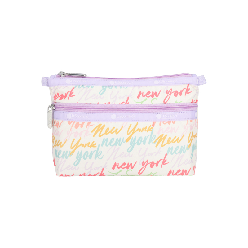 雙層化妝袋 (NYC SCRIPT CREAM)