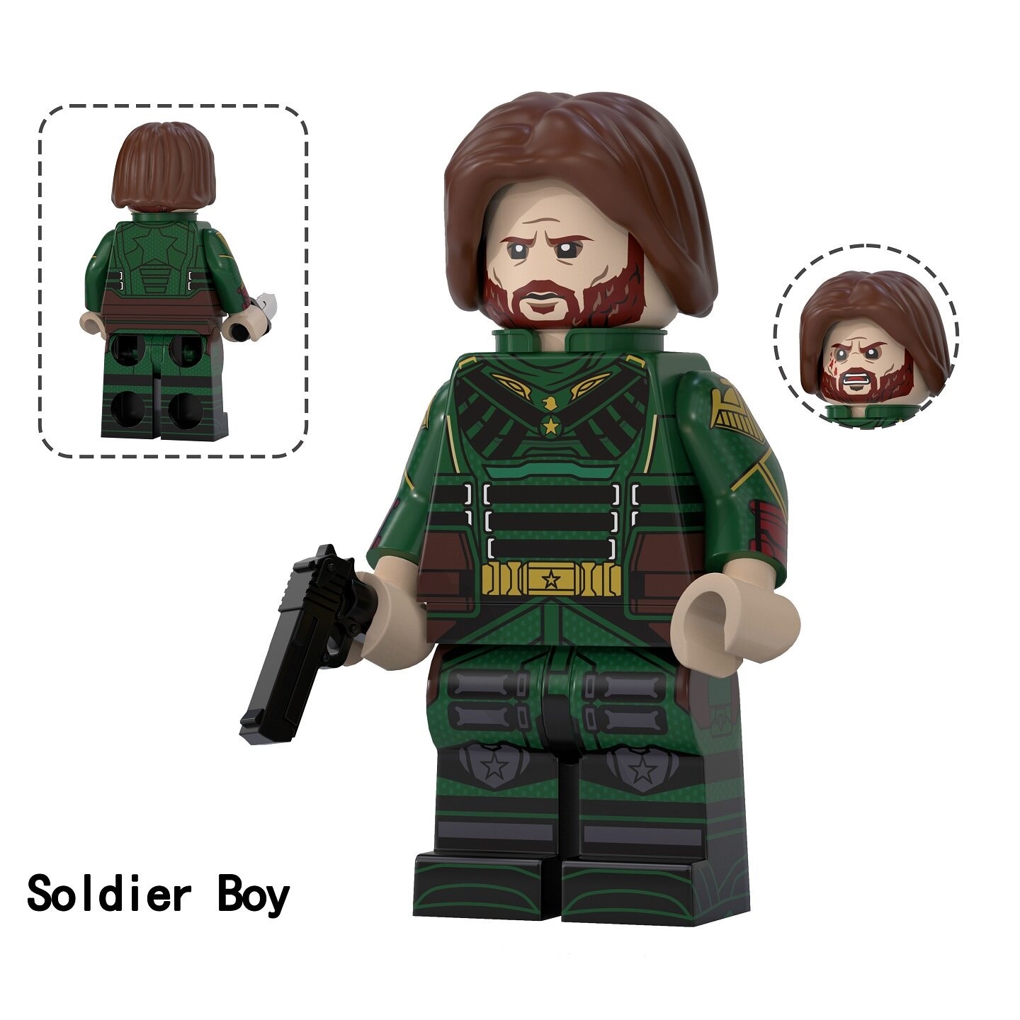 The Boys Soldier Boy Custom Minifigures Fit Lego TV6224 TV1202