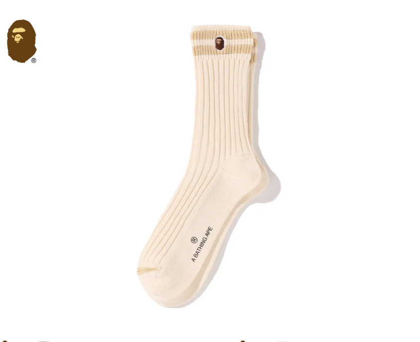 【BAPE配件】0704發售CHUNKY RIBBED CREW SOCKS