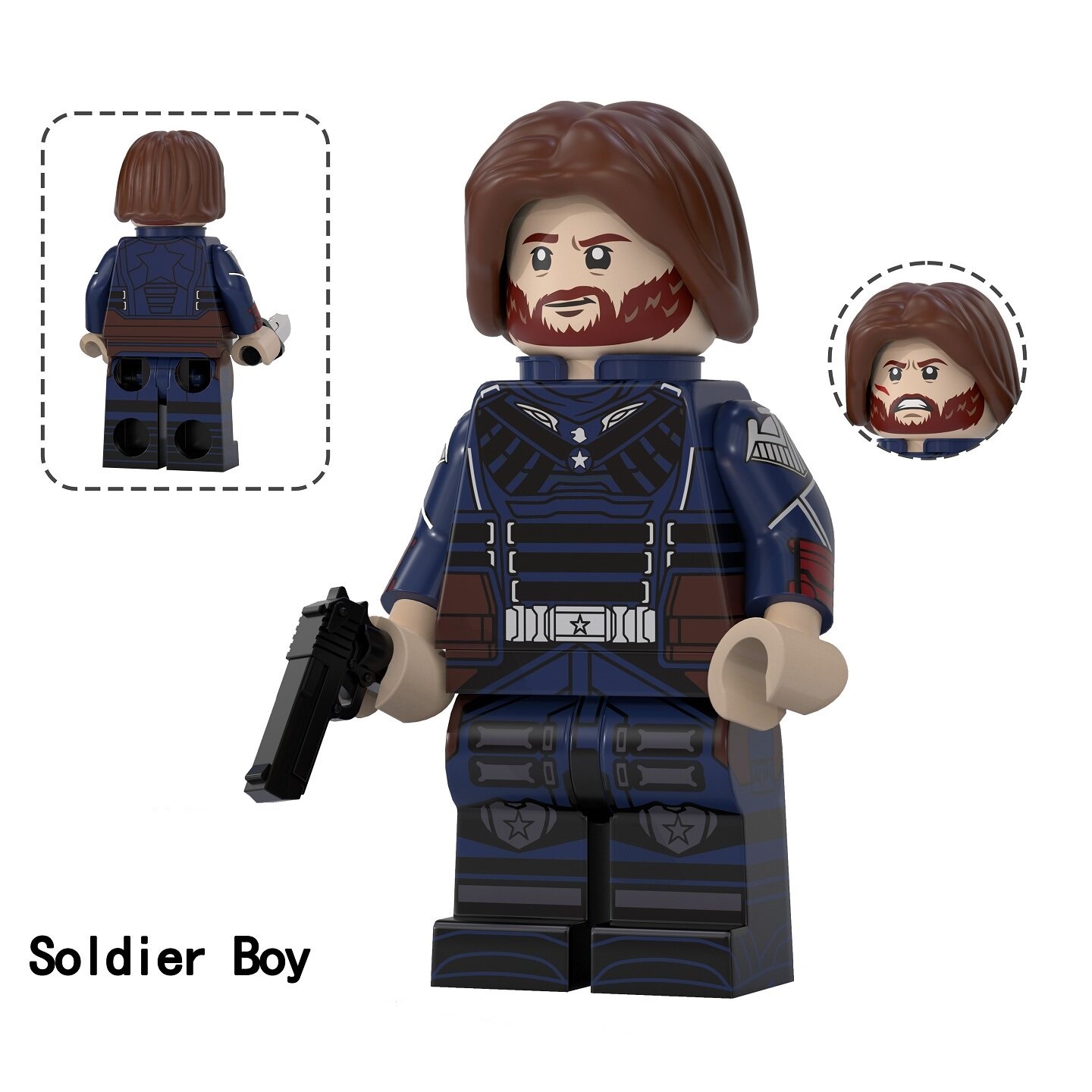 The Boys Soldier Boy Custom Minifigures Fit Lego TV6224 TV1203