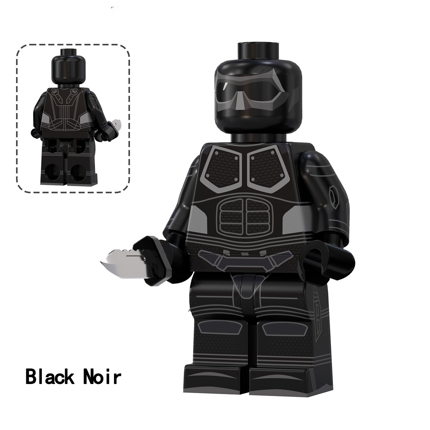 The Boys Black Noir Custom Minifigures Fit Lego TV6224 TV1204