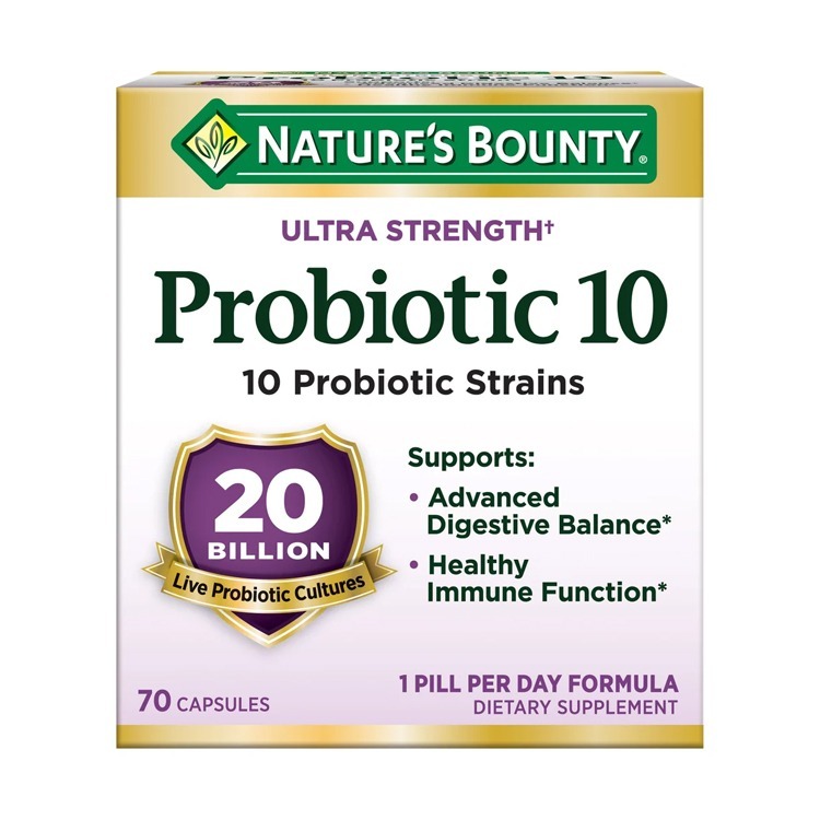 美國Nature's Bounty Probiotic 益生菌200億+10種菌株,70粒膠囊