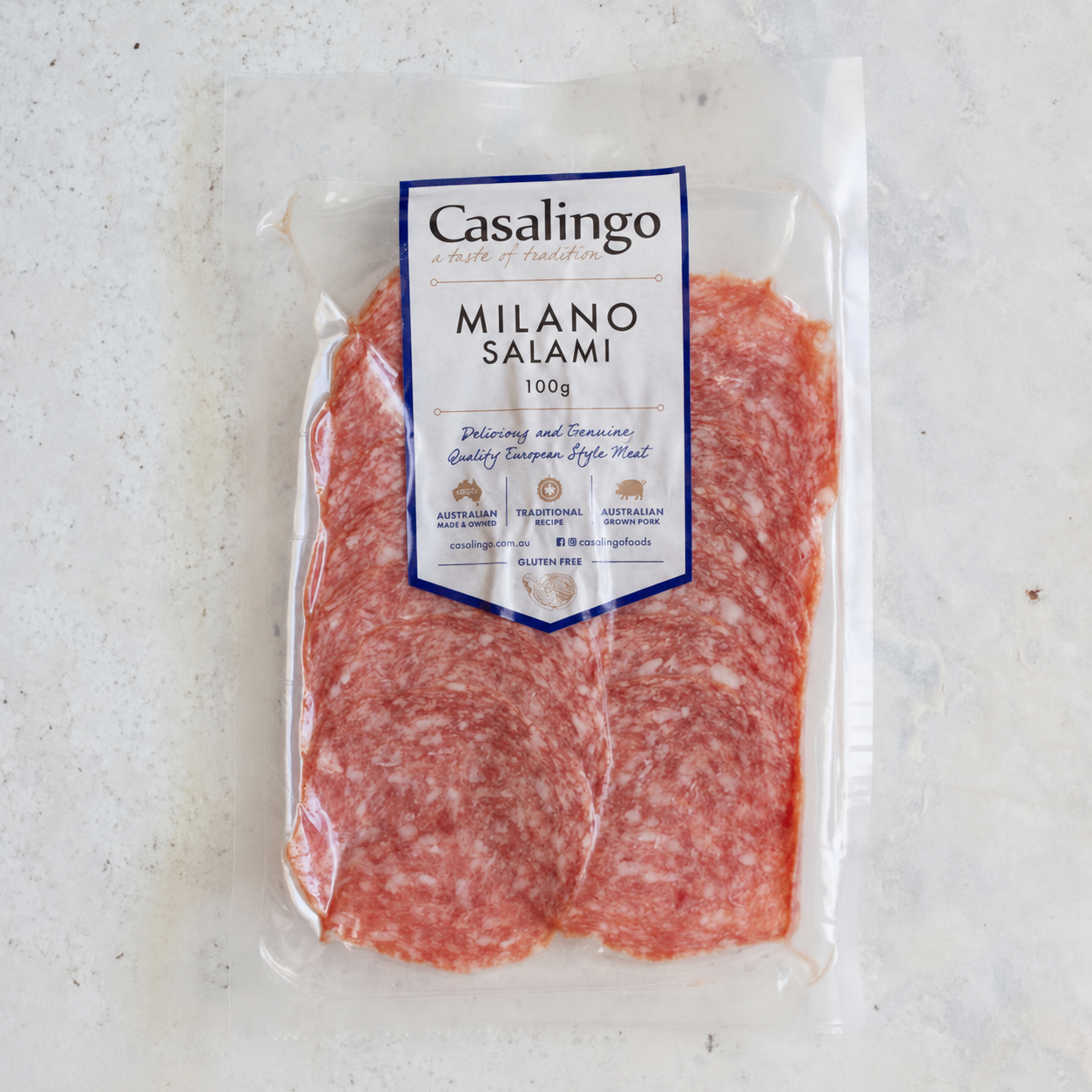 Casalingo 義式米蘭諾傳統豬肉腸切片 薩拉米