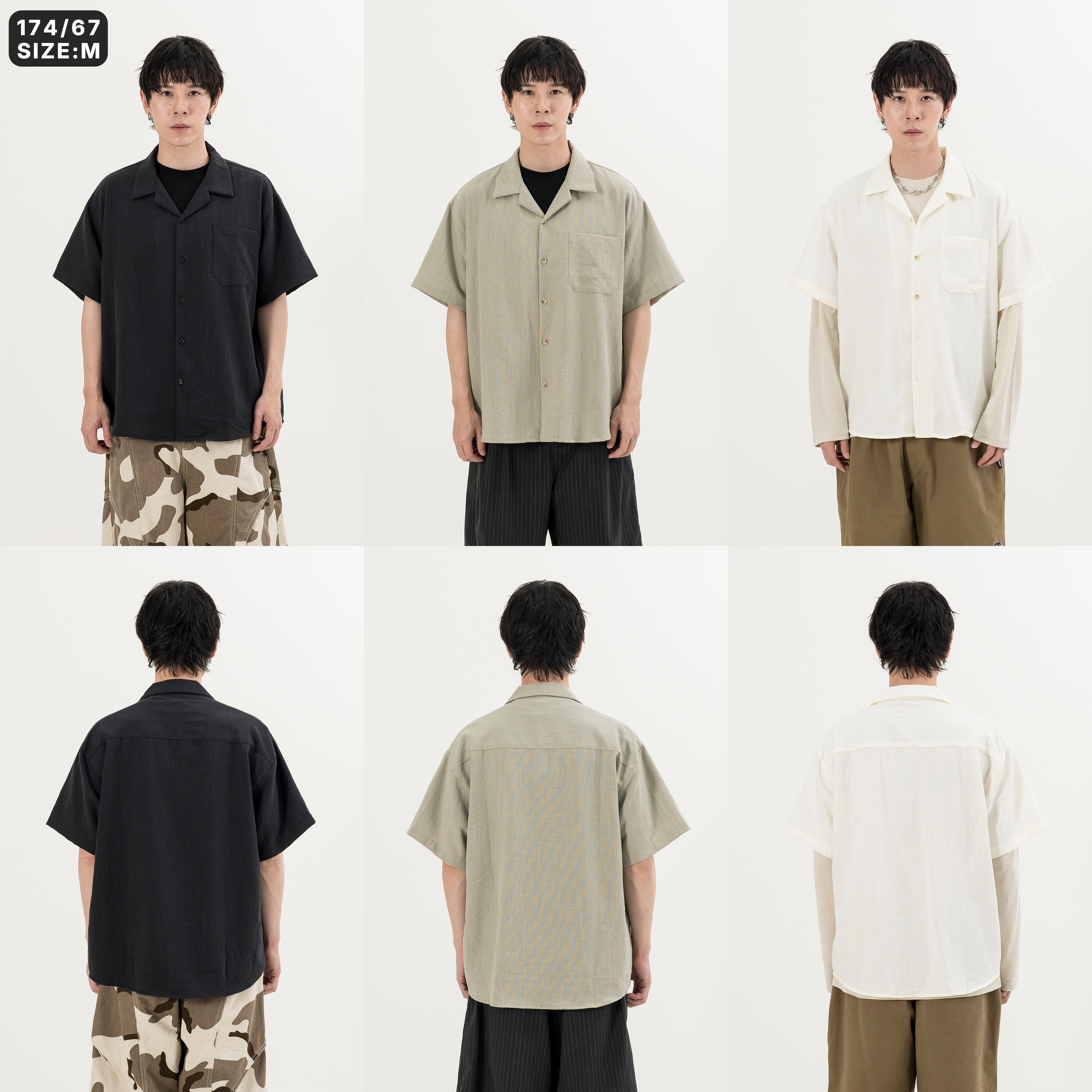 Cotton Linen Cuban Shirts 棉麻 古巴領 短袖襯衫 [O-567]