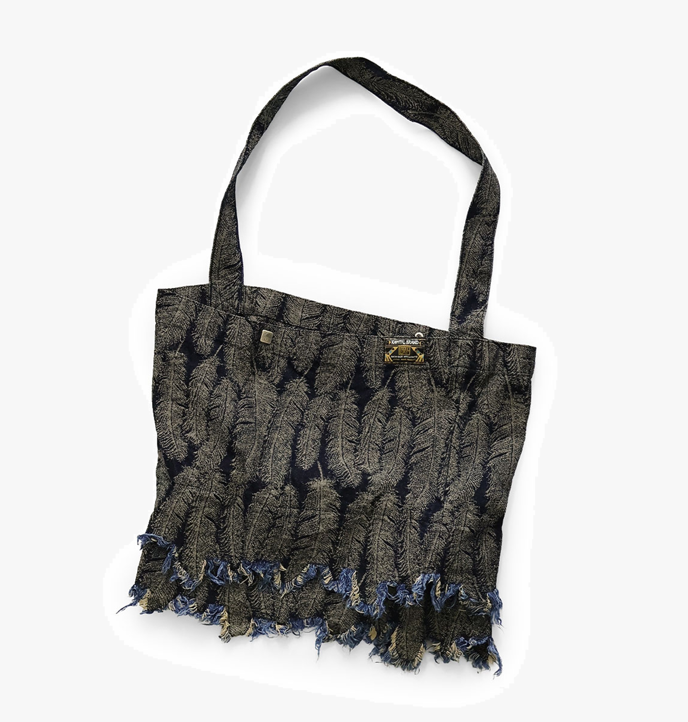 KAPITAL 12oz MAGPIE DENIM MEDICINE BAG (LARGE) - DK.INDIGO PRE ORDER ITEM (預訂中)
