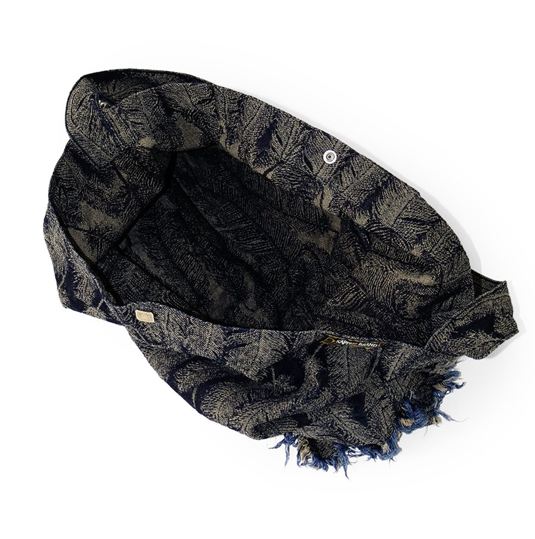 KAPITAL 12oz MAGPIE DENIM MEDICINE BAG (LARGE) - DK.INDIGO PRE ORDER ITEM (預訂中)