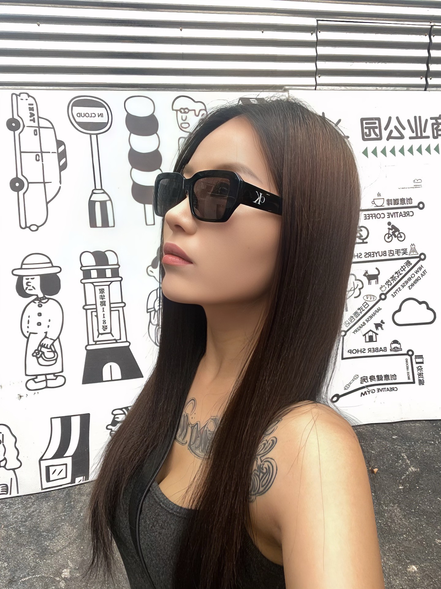 代購-CALVIN KLEIN 墨鏡 防紫外線 方形 太陽眼鏡 男女同款