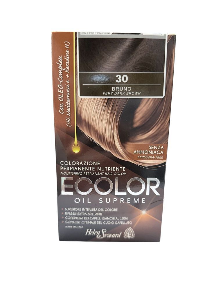 ECOLOR OIL SUPREME - BROWN series - 30 Very Dark Brown (AMMONIA FREE)