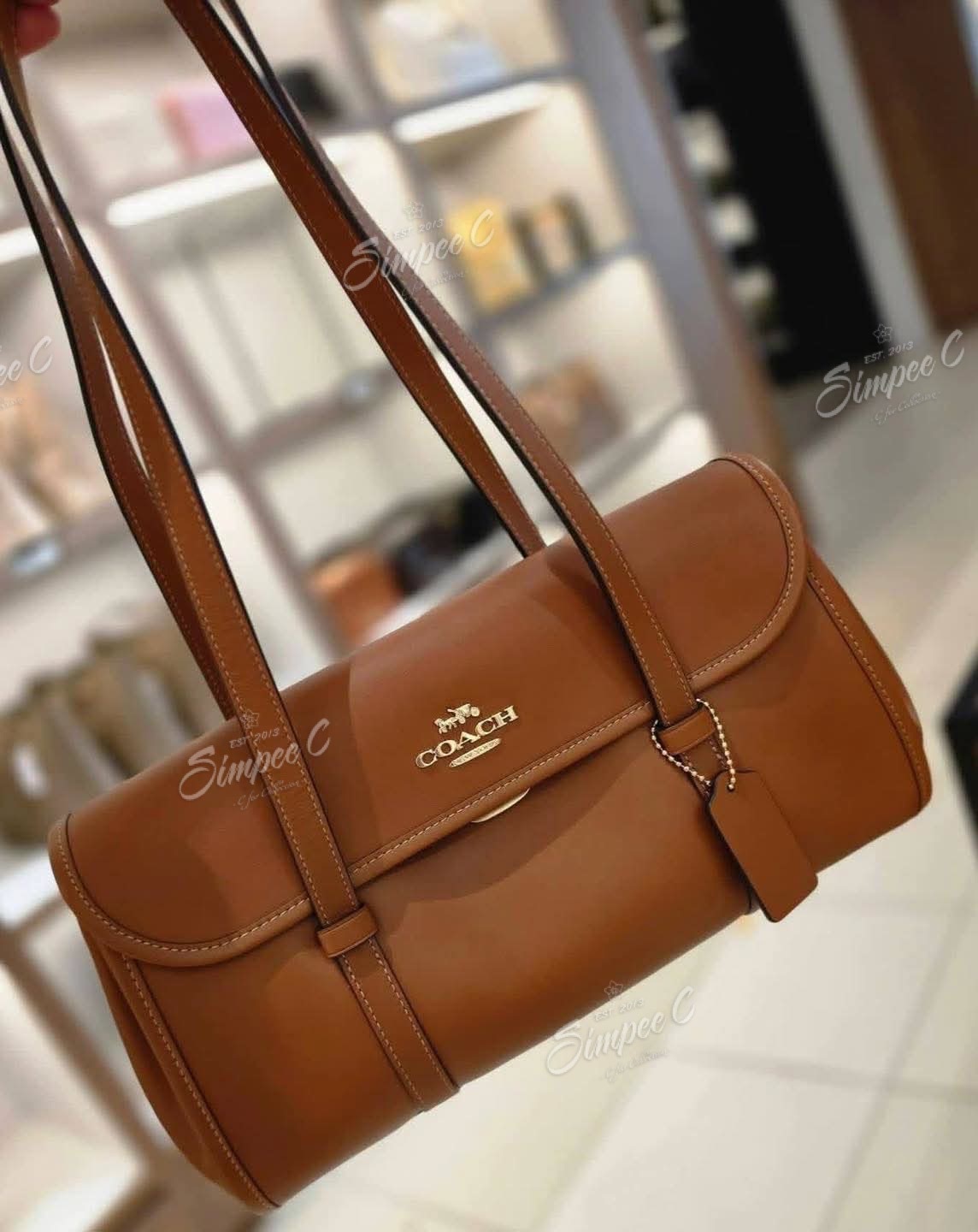 Coach Bridget Flap Shoulder Bag 荔枝紋牛皮