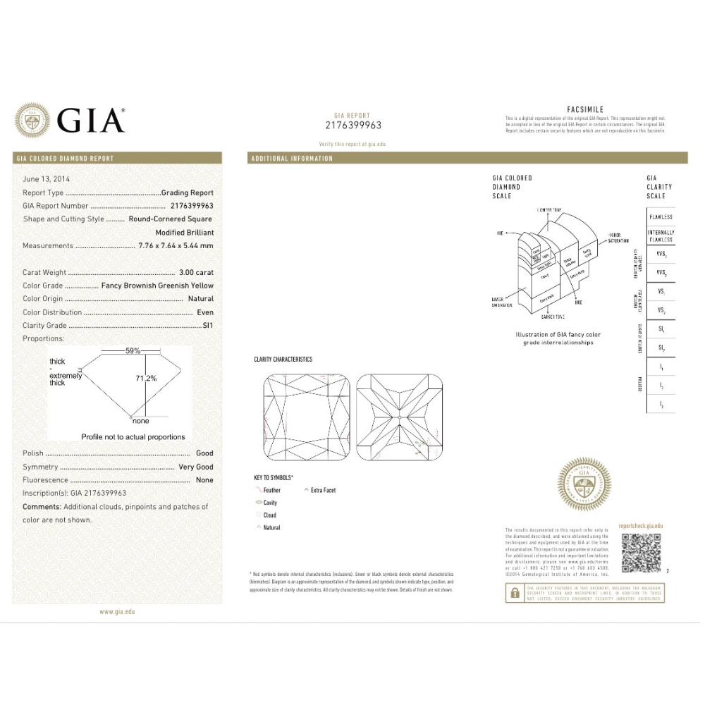 GIA黃鑽｜3克拉天然黃鑽兩用戒墜