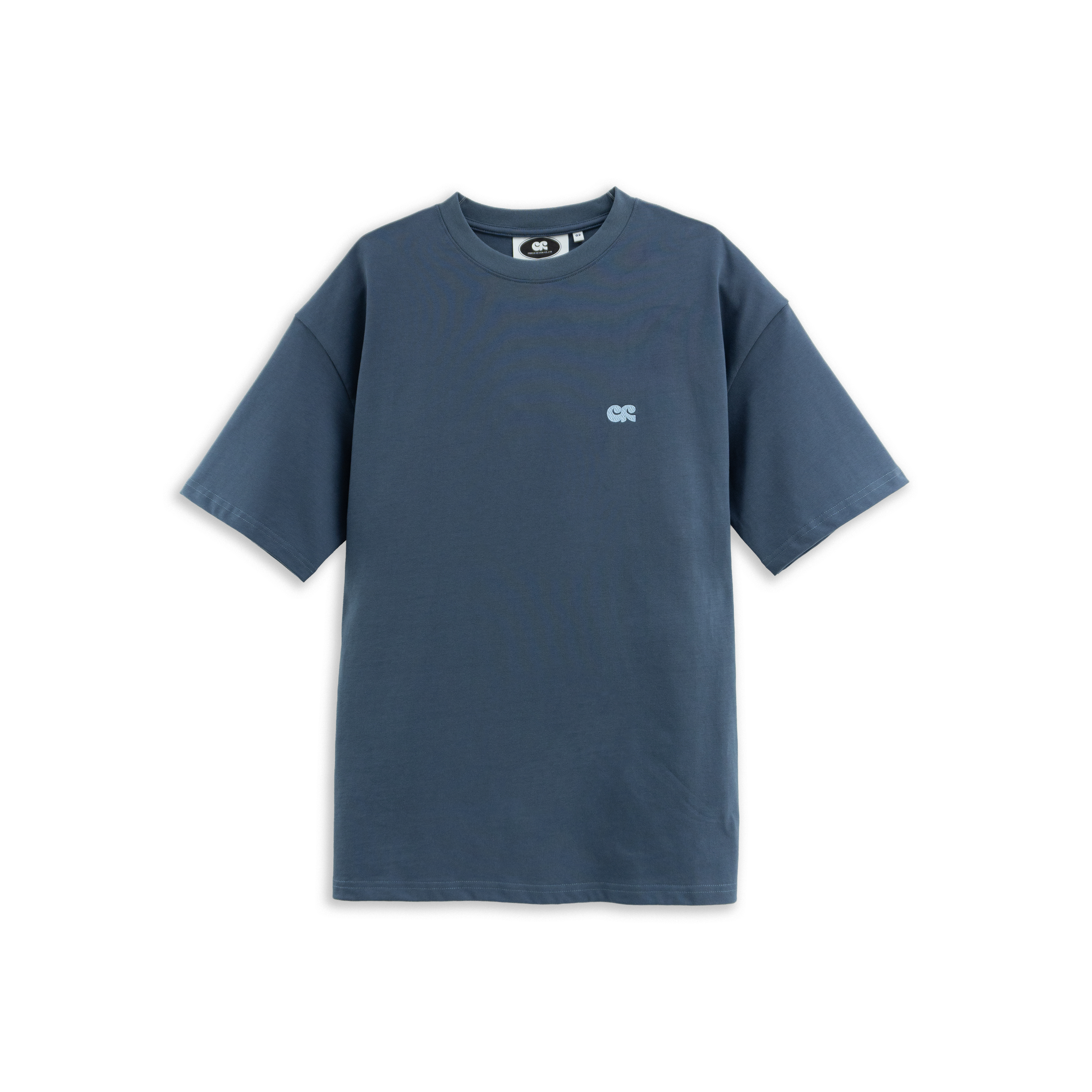 厚磅刺繡 LogoT-Shirt - Ash Blue