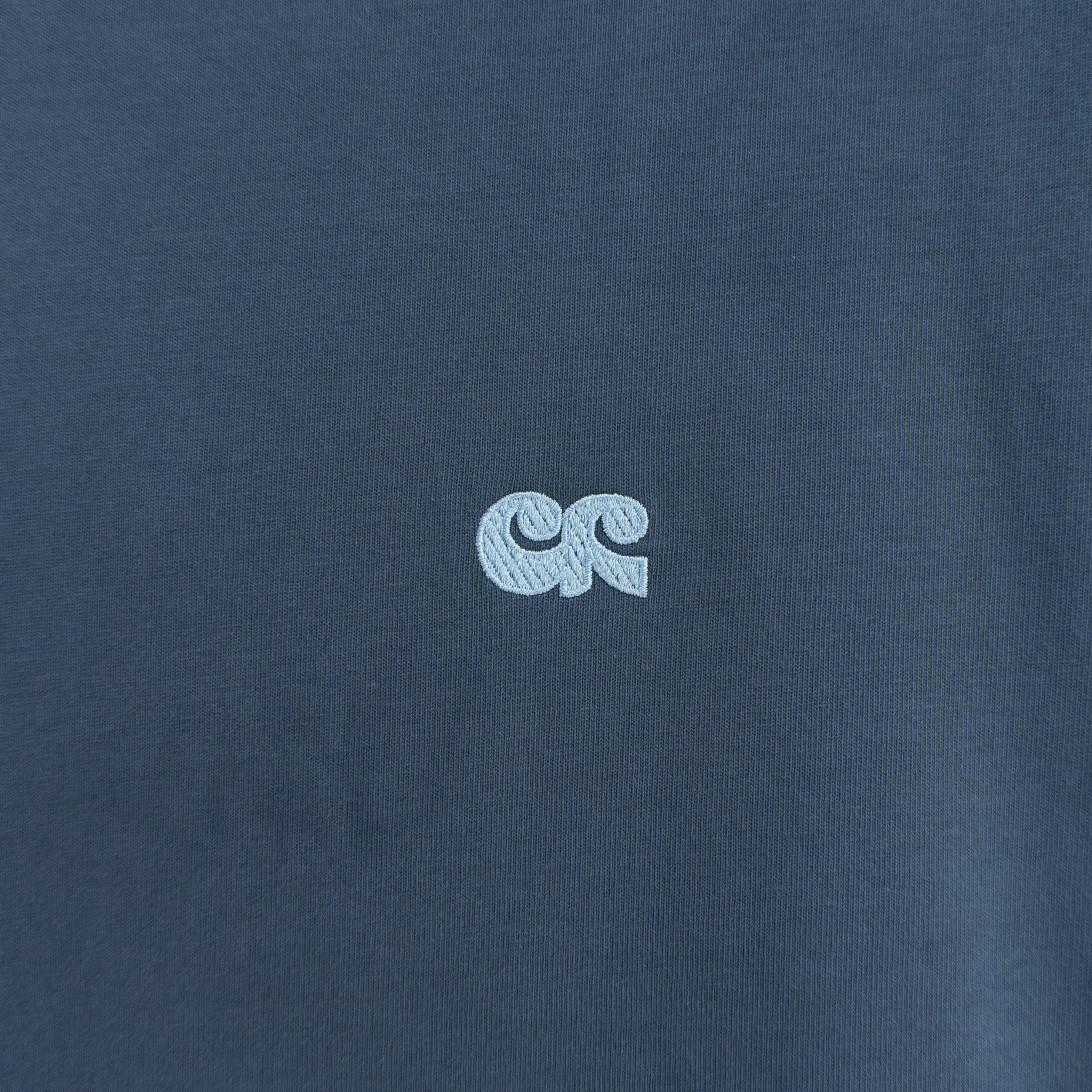 厚磅刺繡 LogoT-Shirt - Ash Blue