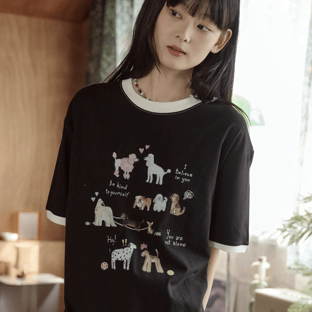 CPGN STUDIO｜Cozy Puppy Ringer T-Shirt [3 colors] CP233