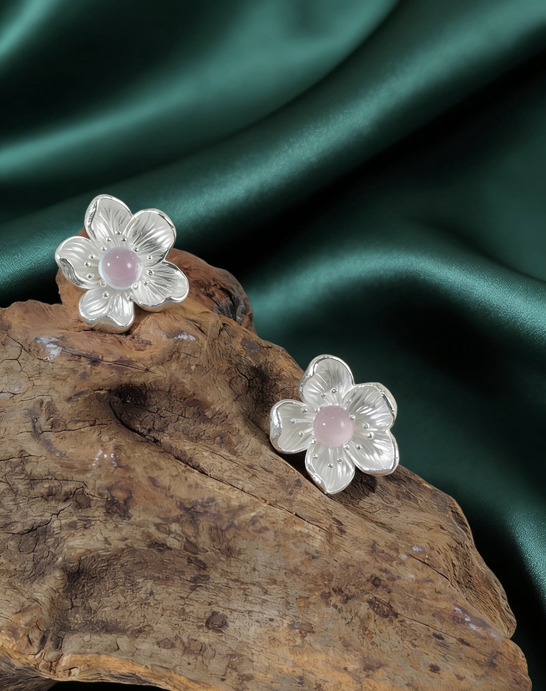 (P) 桃花渡耳環S925 (厚銀) #銀飾 #E02279 #0907AP