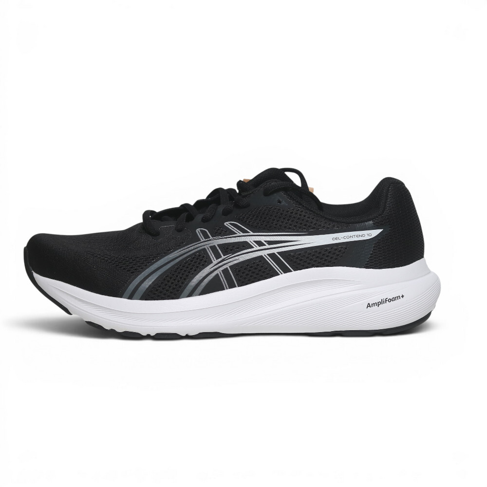 ASICS 慢跑鞋 GEL-CONTEND 10 黑白 4E寬楦 運動鞋 男 1011C250003