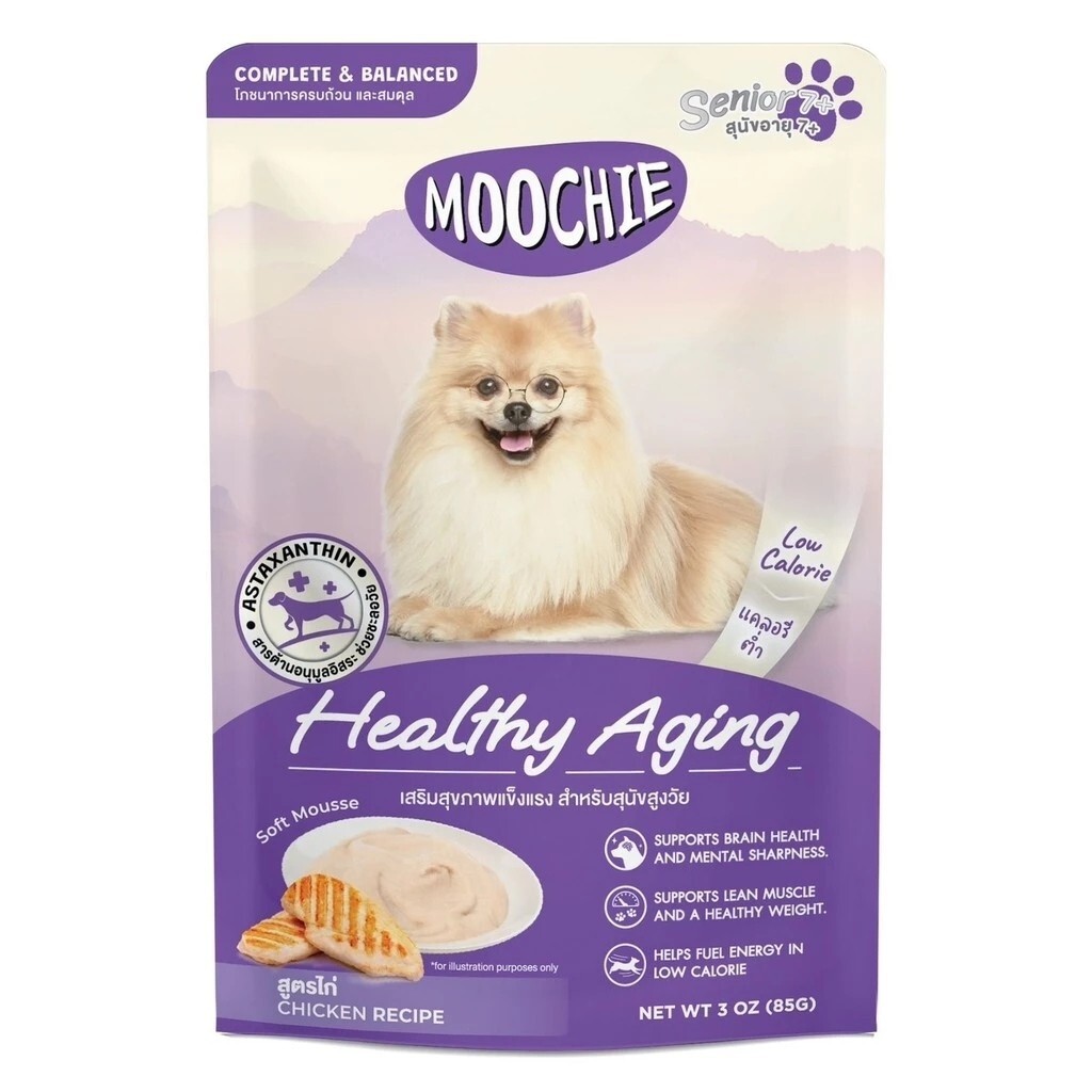 泰國Moochie 犬 雞肉濕糧 (老犬) 85g【原盒12包】