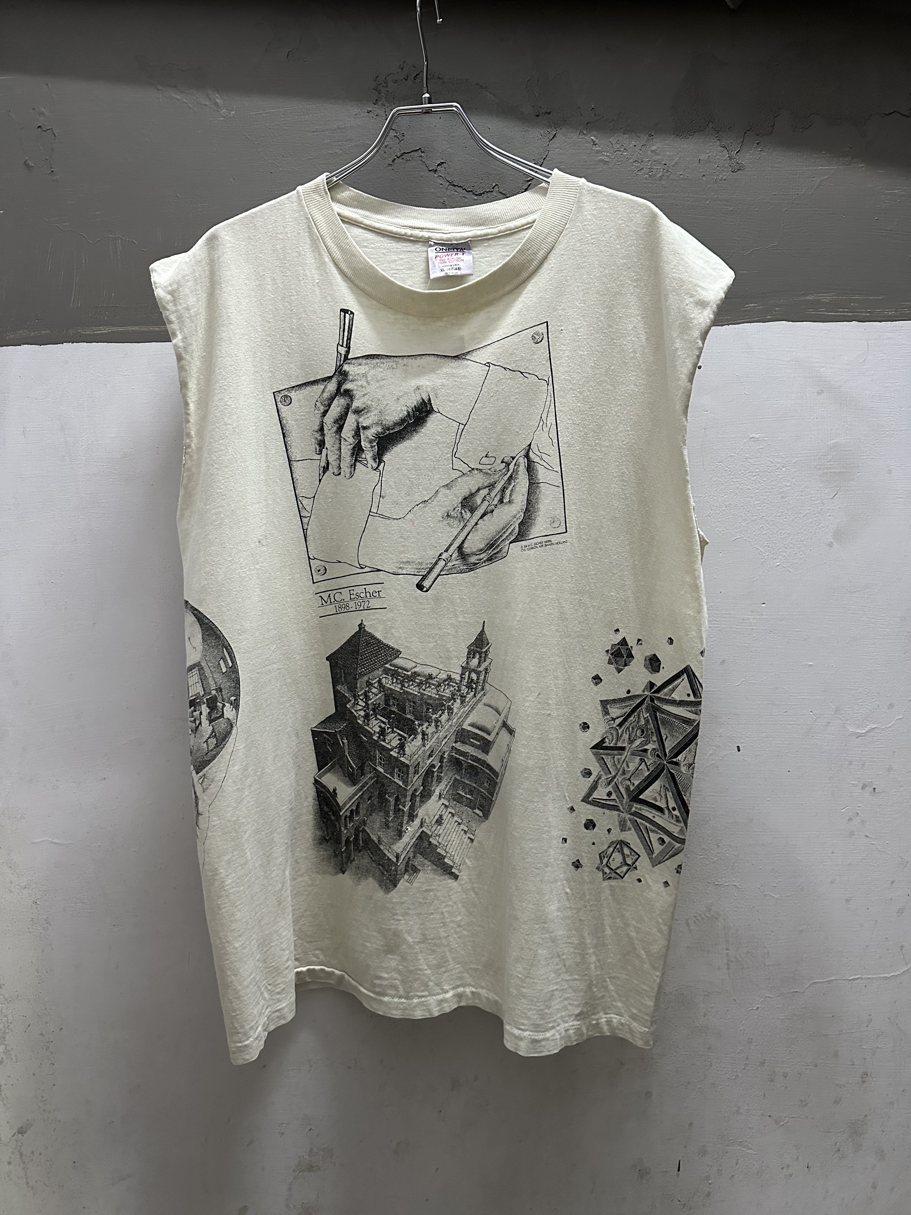90’s M.C. Escher Cut Off T-Shirt (MADE IN USA)