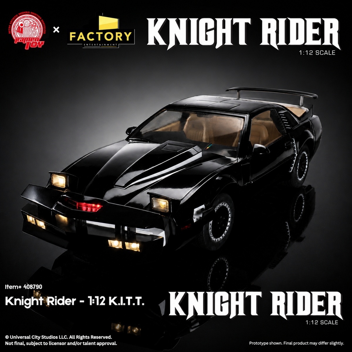 (預訂) Ramen Toy  408790 - KNIGHT RIDER - 1/12  K.I.T.T.
