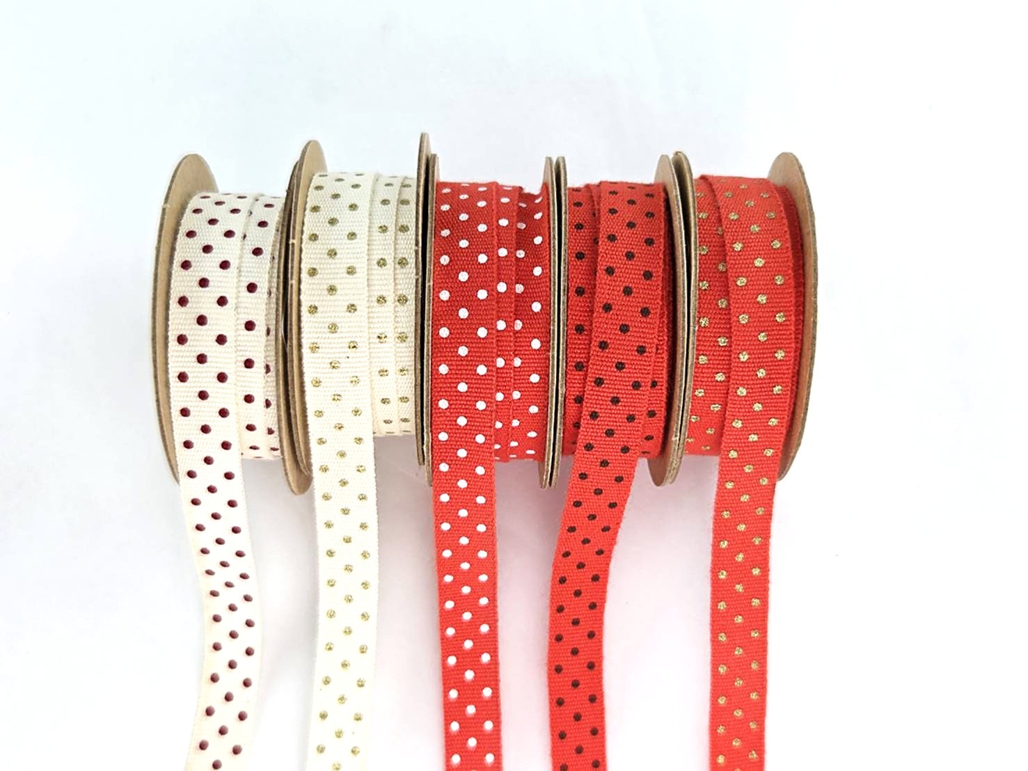 Classic Swiss Dot Cotton Ribbon - 10mm