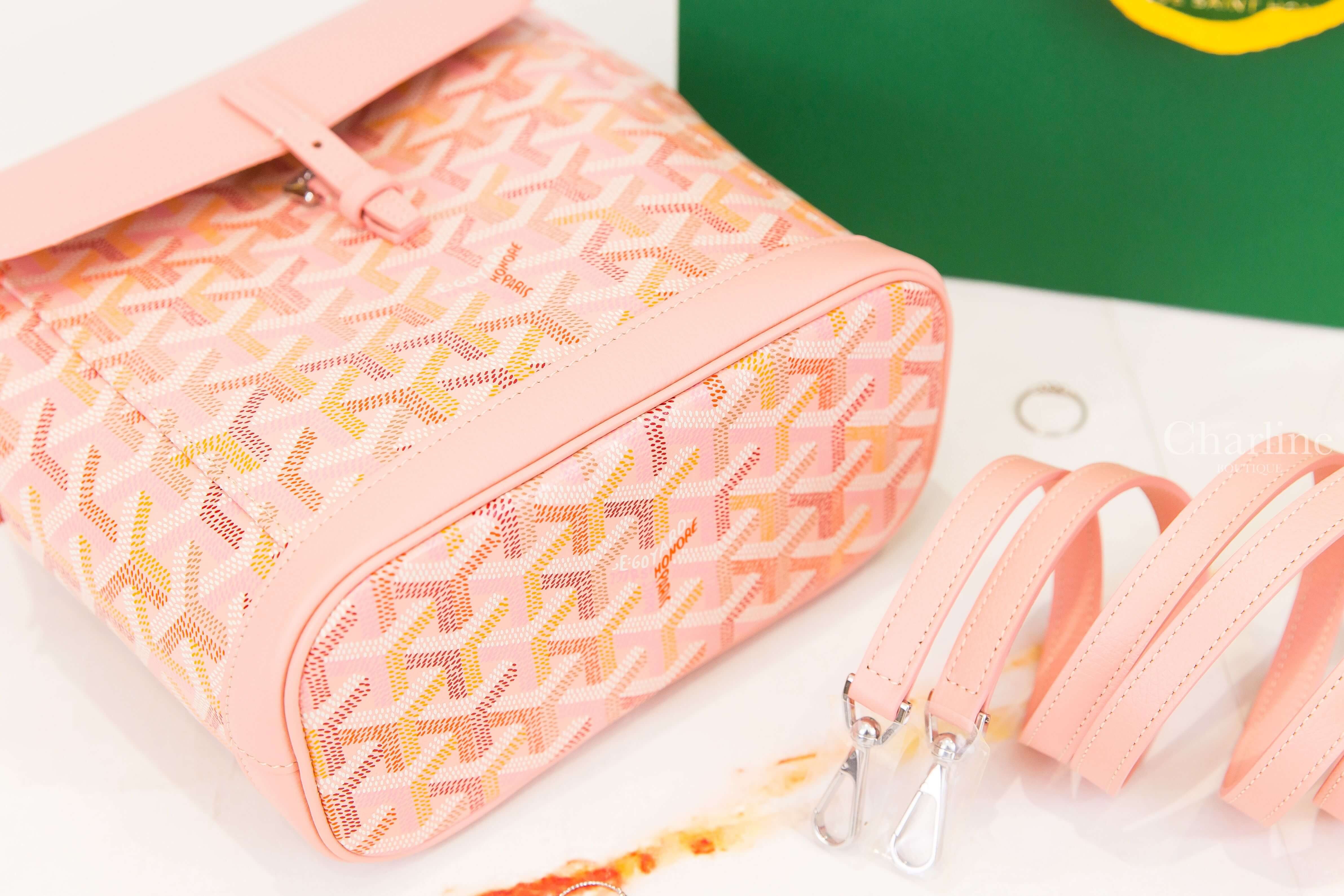 Goyard Alpin Mini Backpack Multicoloured 限定色腮紅粉帆布小牛皮迷你手提後背包-Charline Boutique 精品代購