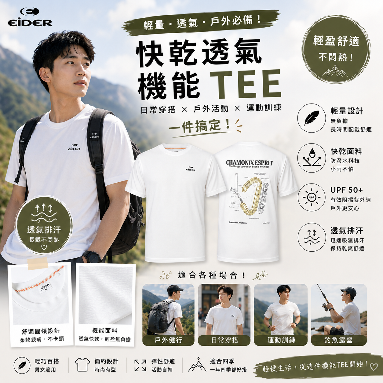 【直播】EIDER LX0703213 男裝短袖上衣(DMM25218)