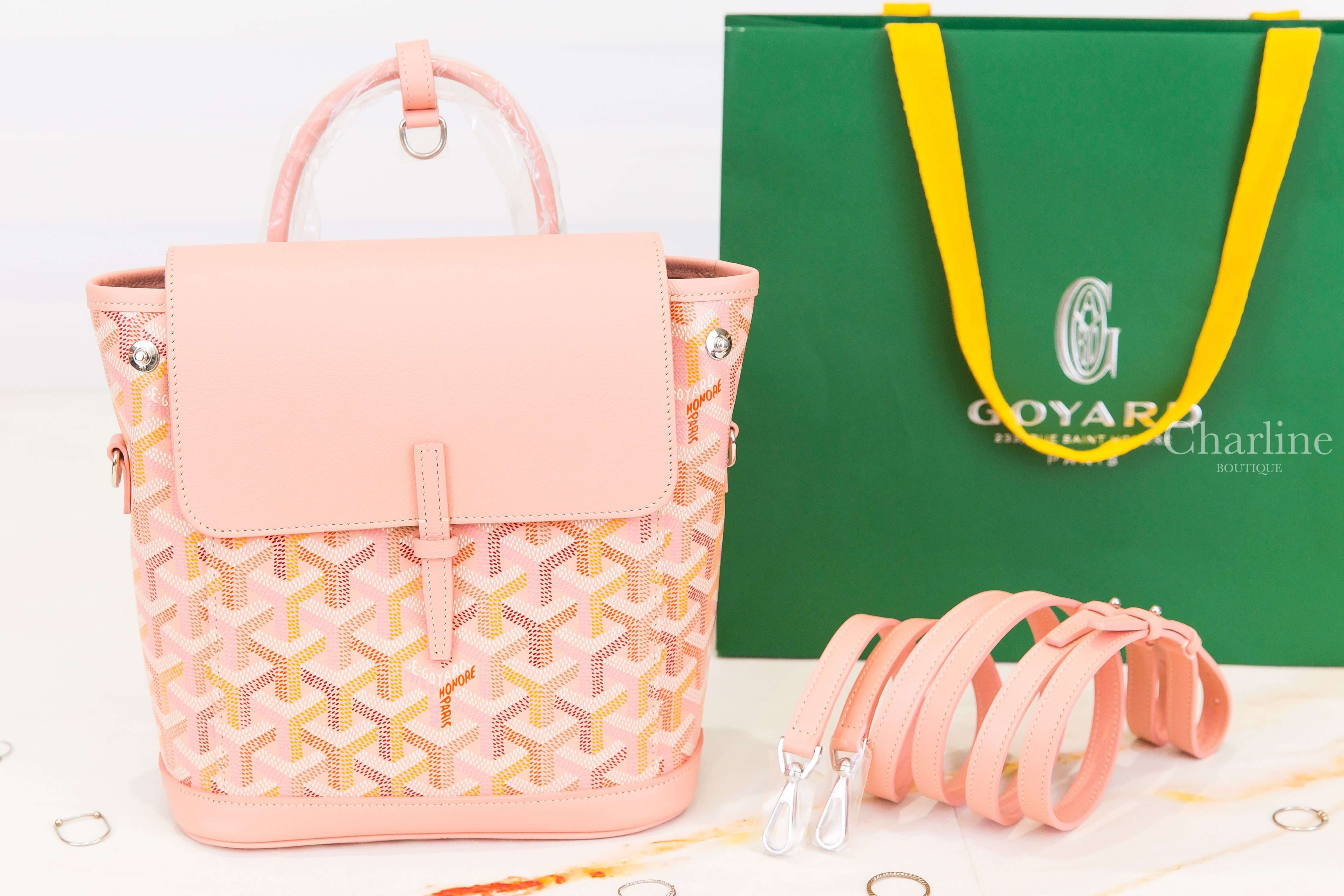Goyard Alpin Mini Backpack Multicoloured 限定色腮紅粉帆布小牛皮迷你手提後背包-Charline Boutique 精品代購