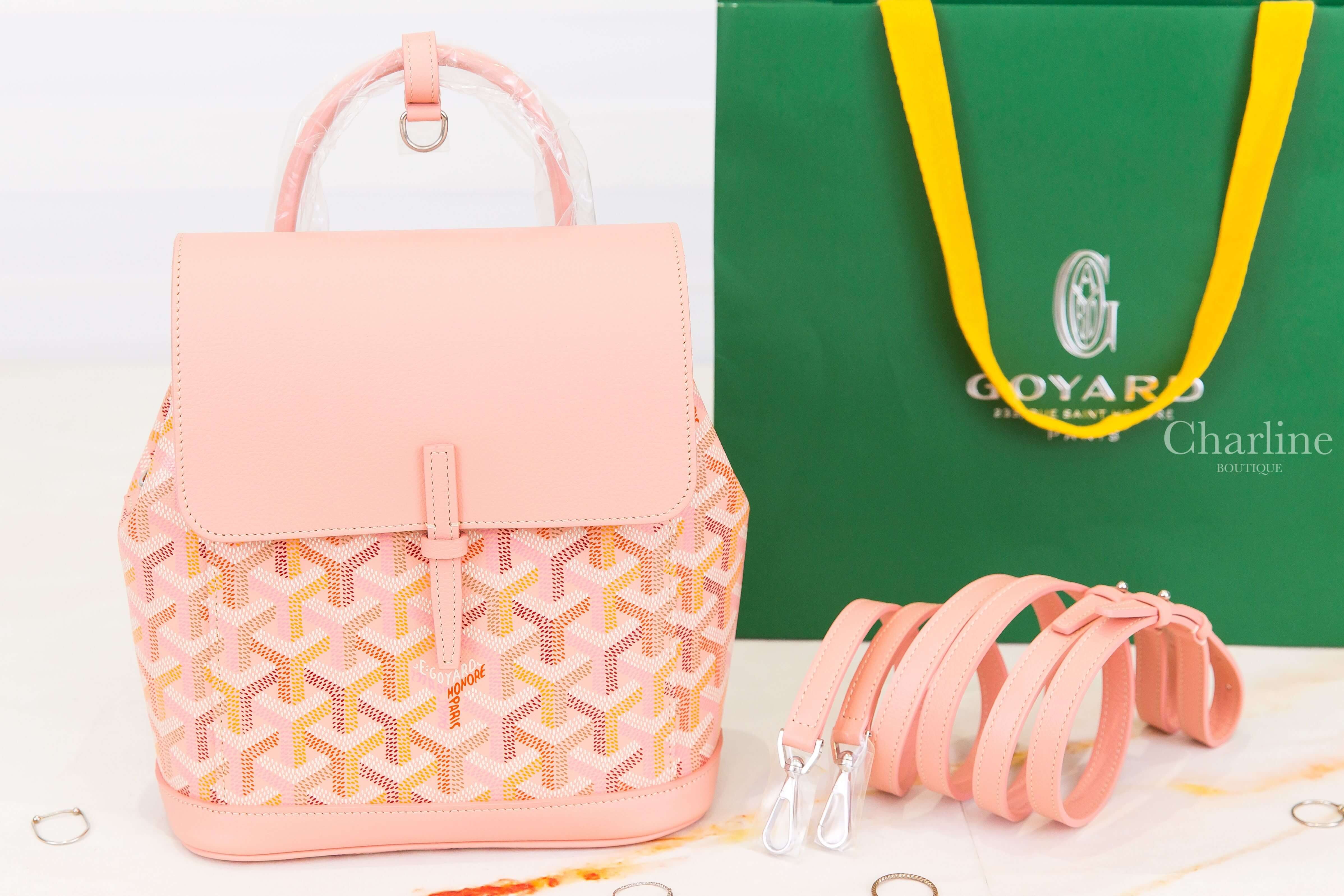Goyard Alpin Mini Backpack Multicoloured 限定色腮紅粉帆布小牛皮迷你手提後背包
