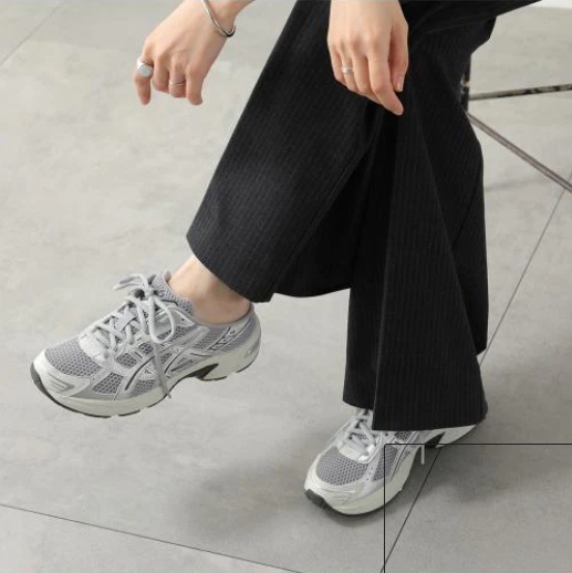 ASICS 休閒鞋 GEL-1130 MULE 灰銀 穆勒鞋 情侶鞋 男女 1203B048020
