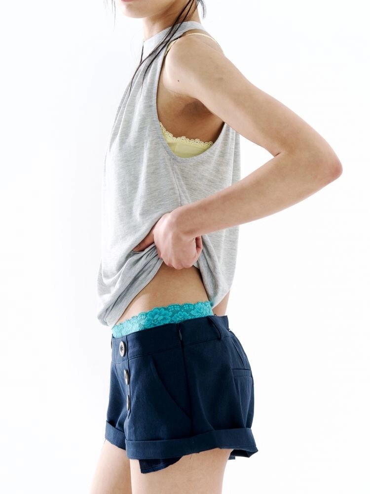 KÜL Candy shorts 糖果色 蕾絲 疊穿 短褲