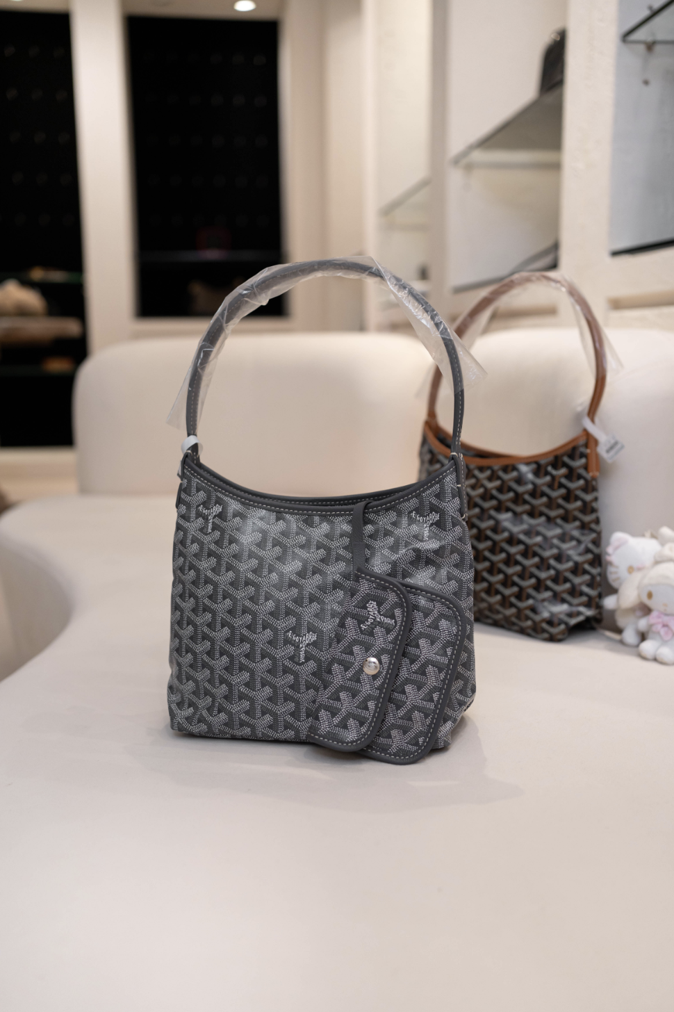 Goyard Mini Hobo in Grey