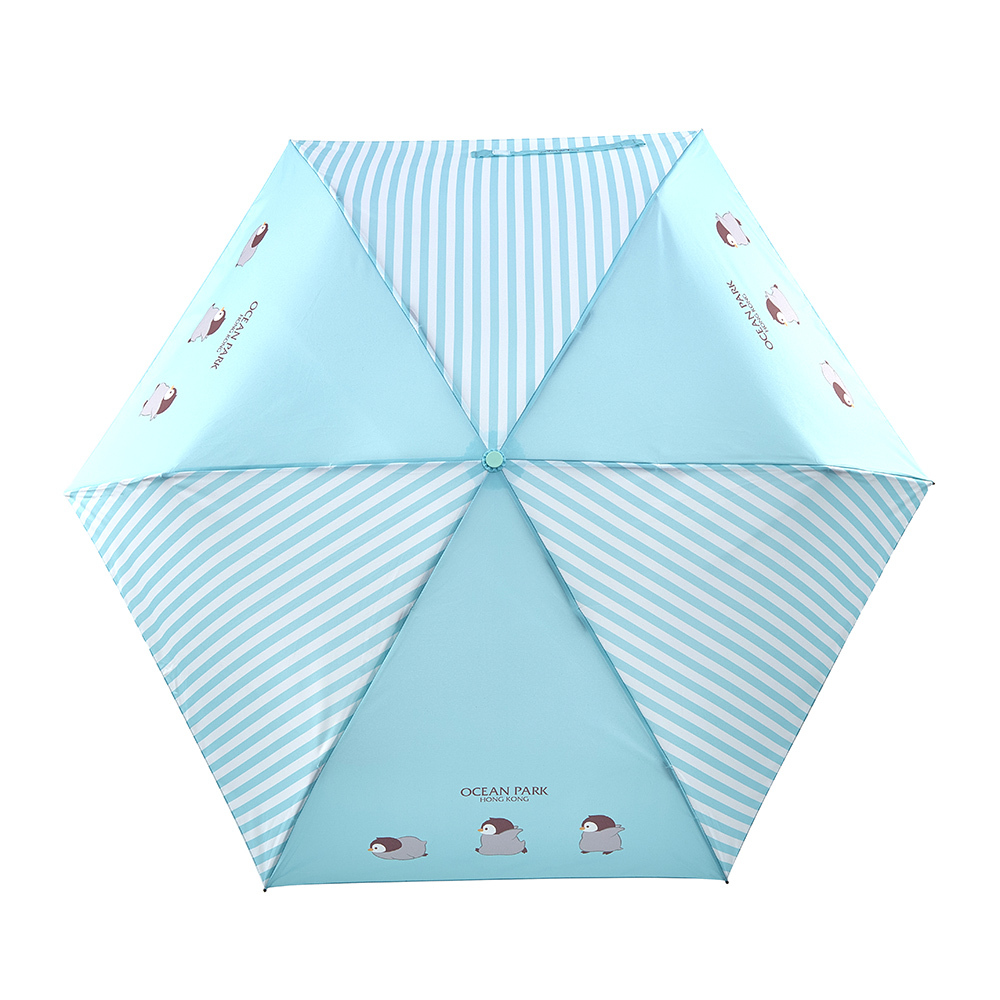 Chill Penguin Collection: Penguin Foldable Umbrella – Light Blue
