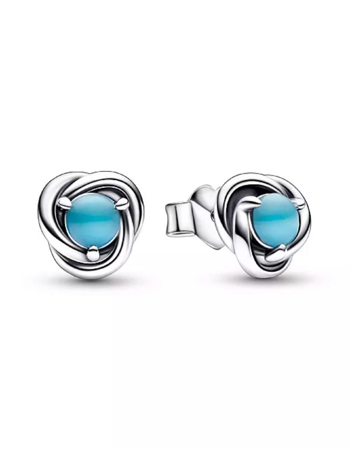 【預購】 Pandora H070361 永恆圓圈耳環 (青綠色)