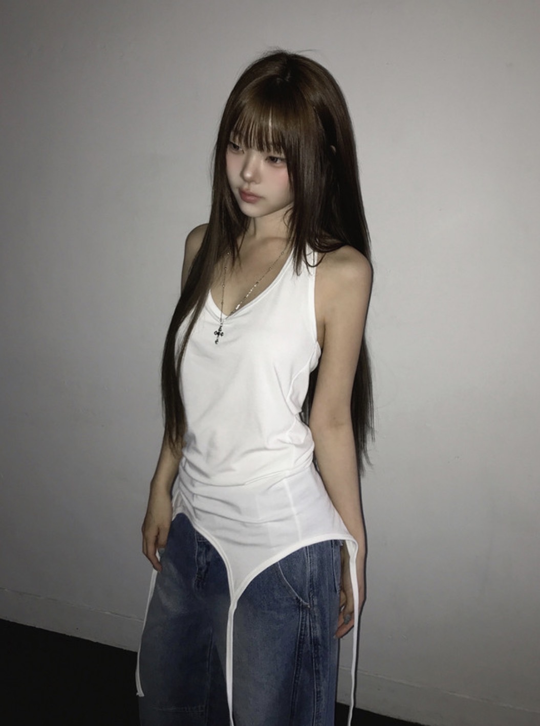 【下期將流行元素!!】預訂 基本掛頸HALTER SLEEVELESS --- 四色入