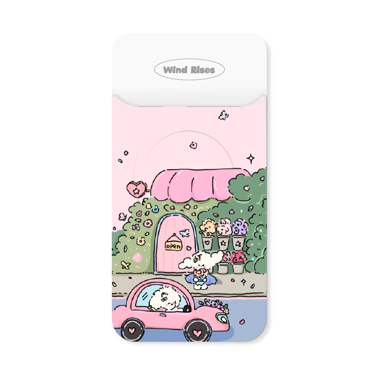 【捲捲小狗-小汽車】手機磁吸背板